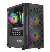 Nowy gamingowy Logic Aramis czarny ARGB MINI AMD Ryzen 5 5600 3,5 GHz / 16 GB / 960 SSD / Win 11 + Nvidia RTX 3050 [6 GB]